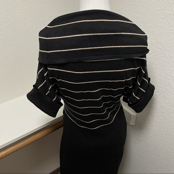 The Limited•Striped Cowl Neck-Sweater Dress Sz M - Picture 3 of 4